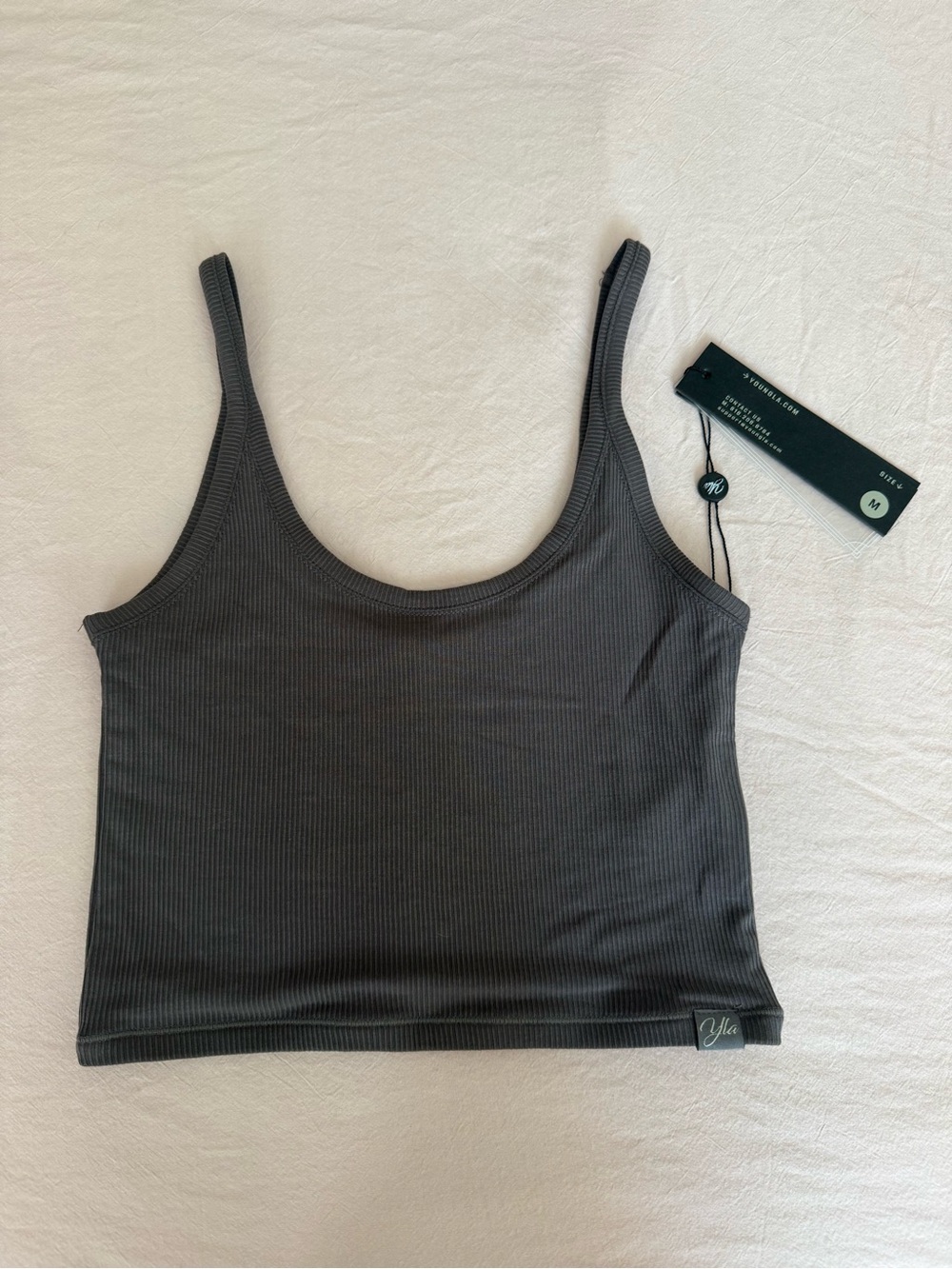 YoungLA Taupe Crop Tank